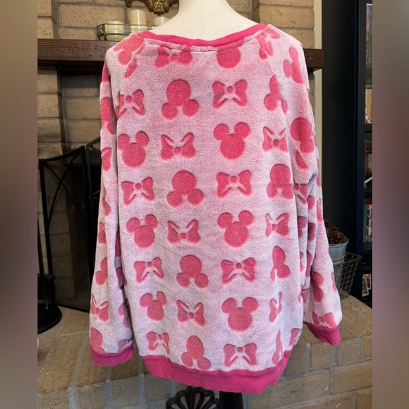 DISNEY Pink Minnie Mouse Soft Fleece PJ Sweater - Large - Picture 4 of 14